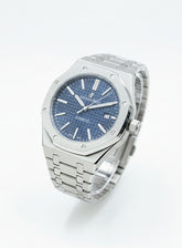 Royal Oak Blue Dial Watch | Stainless Steel Case & Bracelet | Automatic Movement