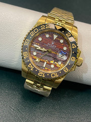 Rolex GMT-Master II Yellow Gold Tiger Iron Dial Jubilee