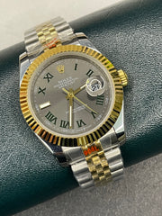Datejust Wimbledon Dial – Two-Tone Gold & Stainless Steel | Fluted Bezel