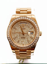 Day-Date 40mm Rose Gold ICED Out Bazel and Dial "Master Plus"