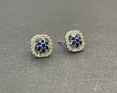 925 Silver White & Blue Zircon Tops