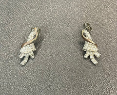 925 Silver Locket Set with Silver & Copper Tone Design