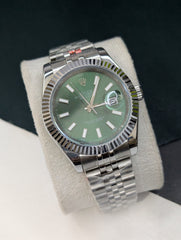 Date Just Mint Green Dial & Jubilee Bracelet
