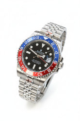 Stainless Steel Pepsi Dial GMT Custom Watch – Jubilee Bracelet | Time N Treasure