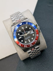 Stainless Steel Pepsi Dial GMT Custom Watch – Jubilee Bracelet | Time N Treasure