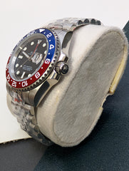 Stainless Steel Pepsi Dial GMT Custom Watch – Jubilee Bracelet | Time N Treasure