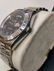 Black Dial Day-Date Custom Watch – President Bracelet | Time N Treasure