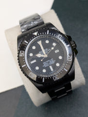 44mm Deep-Sea Black Ceramic PVD Custom Watch | Time N Treasure