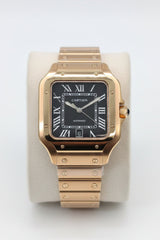 Rose Gold Square Aviator Custom Watch – Black Roman Dial | Time N Treasure