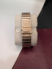 Rose Gold Square Aviator Custom Watch – Black Roman Dial | Time N Treasure