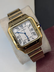 Gold Square Aviator Custom Watch – White Roman Dial | Time N Treasure