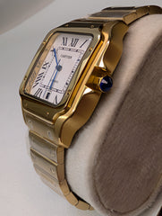 Gold Square Aviator Custom Watch – White Roman Dial | Time N Treasure