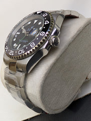 Black & Grey GMT Custom Watch – Stainless Steel Oyster Chain | Time N Treasure