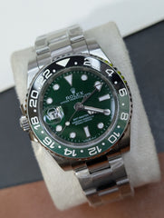 Emerald Green GMT Custom Watch – Stainless Steel Oyster Chain "2025 SPRITE"