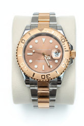 Two-Tone Rose Gold & Steel Maritime Custom Watch – Raised Relief Bezel | Time N Treasure