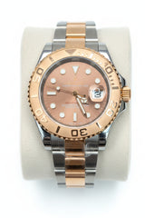 Two-Tone Rose Gold & Steel Maritime Custom Watch – Raised Relief Bezel | Time N Treasure