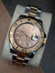 Two-Tone Rose Gold & Steel Maritime Custom Watch – Raised Relief Bezel | Time N Treasure