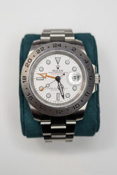 White "Polar" Dial GMT Custom Watch – Orange Hand & Steel Bezel