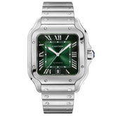 Cartier Santos Stainless Steel "Green" Dial