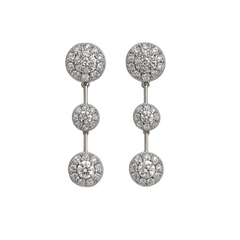 925 Silver Circle Style Dangling Earrings