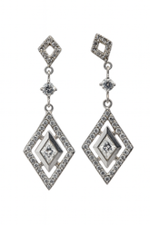 925 Silver Rhombus Earrings