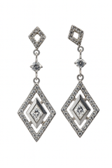 925 Silver Rhombus Earrings