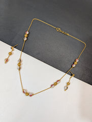 Majestic Harmony Multi-Gemstone Mala Set – Gold Plated Silver | Time N Treasure