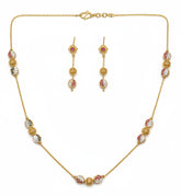 Majestic Harmony Multi-Gemstone Mala Set – Gold Plated Silver | Time N Treasure