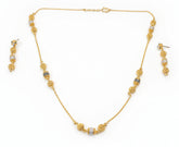Celestial Bead Two-Tone Necklace & Earring Set | Time N Treasure
