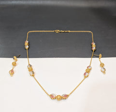 Majestic Harmony Multi-Gemstone Mala Set – Gold Plated Silver | Time N Treasure