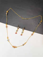 Royal Multi-Gemstone Bead Set – Gold Plated Silver | Time N Treasure
