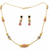 Royal Multi-Gemstone Bead Set – Gold Plated Silver | Time N Treasure