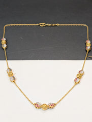 Majestic Harmony Multi-Gemstone Mala Set – Gold Plated Silver | Time N Treasure
