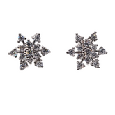 Silver Small Flower-Style Zircon Tops