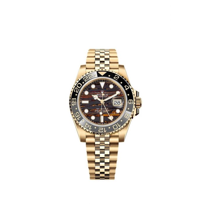 Rolex GMT-Master II Yellow Gold Tiger Iron Dial Jubilee