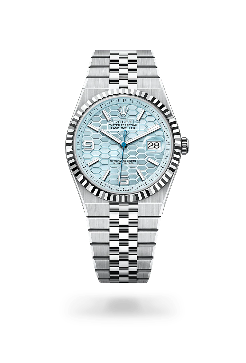 Land-Dweller Ice Blue Dial with Flat Jubilee Bracelet