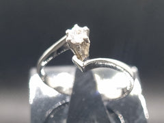 Silver Single Stone Ring