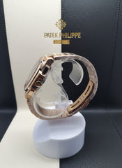 PP Nautilus Annual Calendar Brackets Black Dial Rose Gold