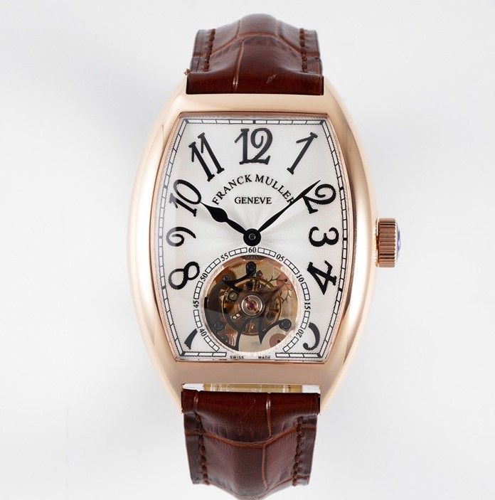 Franck Muller Imperial Tourbillon Cintrée Curvex Rose Gold & White Dial