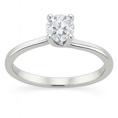 Silver Single Stone Ring