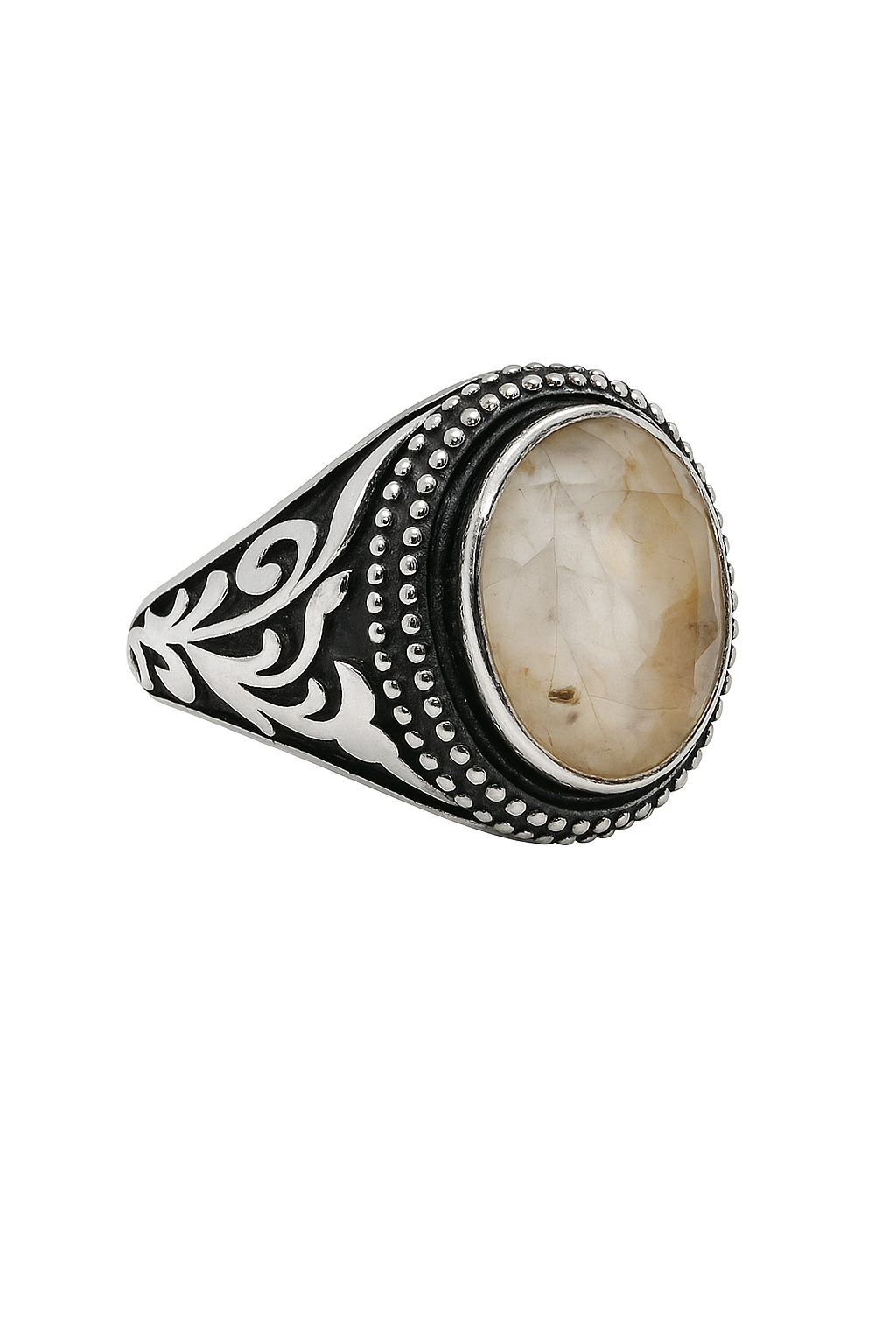 Men’s Ring with Pukhraj (Topaz) Stone