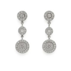 925 Silver 4-Circle Style Earrings