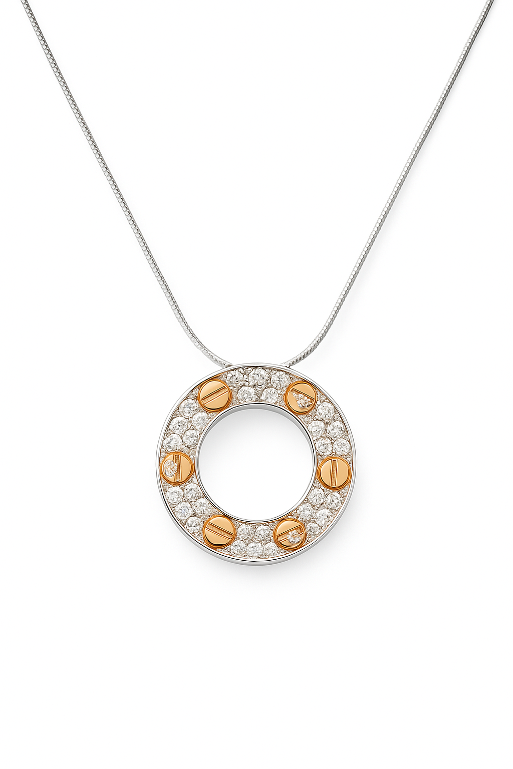 Cartier Inspired Love Necklace – 925 Silver Pendant Chain