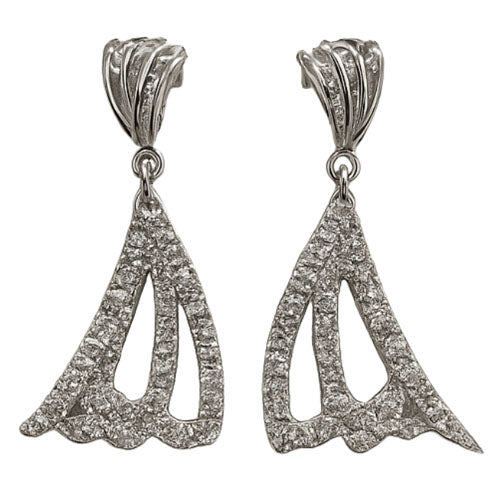 Knotted Curtain Style Earrings – 925 Silver