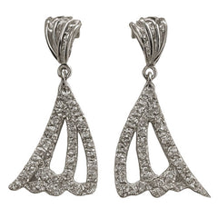 Knotted Curtain Style Earrings – 925 Silver