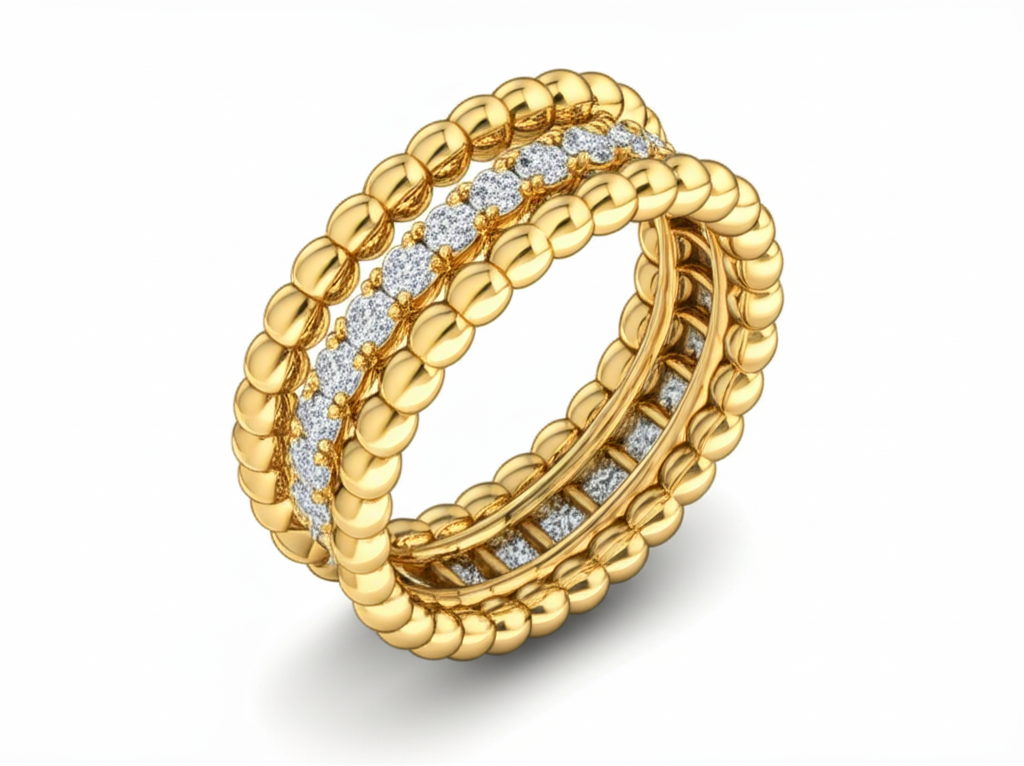 Perlée 1-Row Zircon Ring – 925 Silver