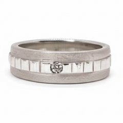 925 Silver Matte & Polished Finish Band