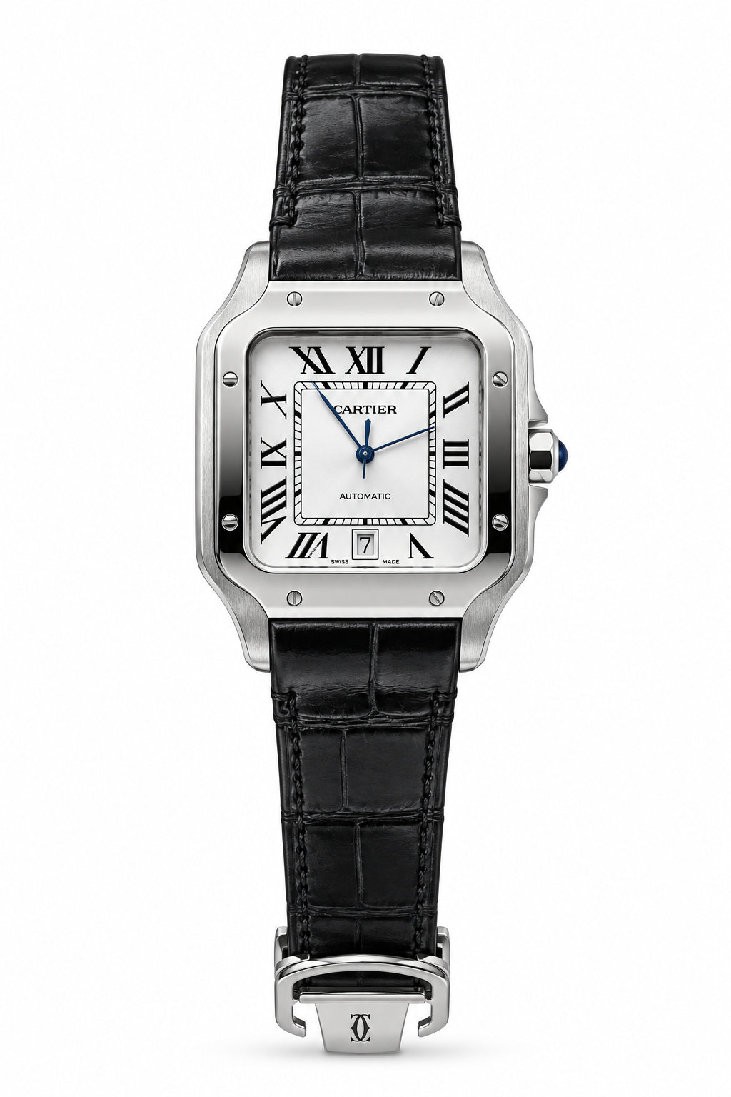 The "Classic Santos" Silver & White Leather