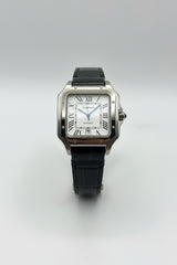 The "Classic Santos" Silver & White Leather