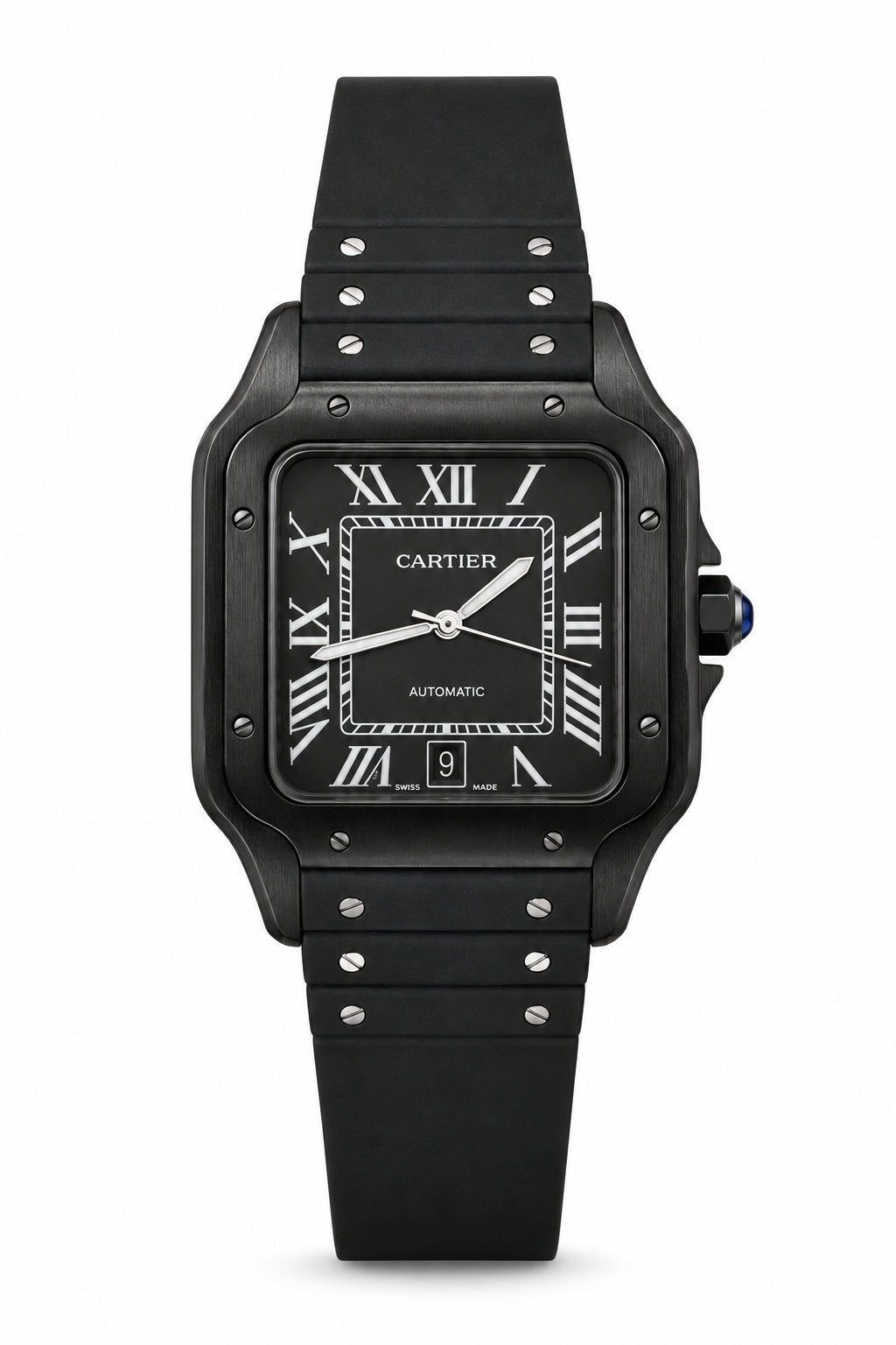 The "Classic Santos" Black ADLC & Onyx Rubber Strap